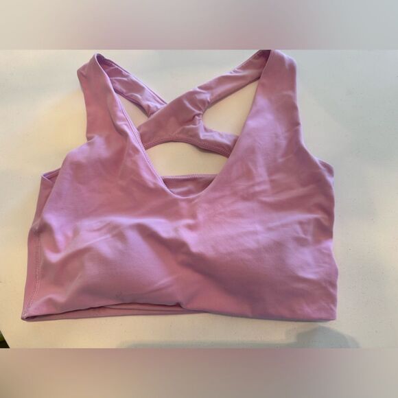 Lululemon Athletica Light Pink Cross-Back Sports Bra #5 - Picture 2 of 6